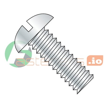 #8-32 X 4 In Slotted Round Machine Screw, Zinc Plated Steel, 700 PK